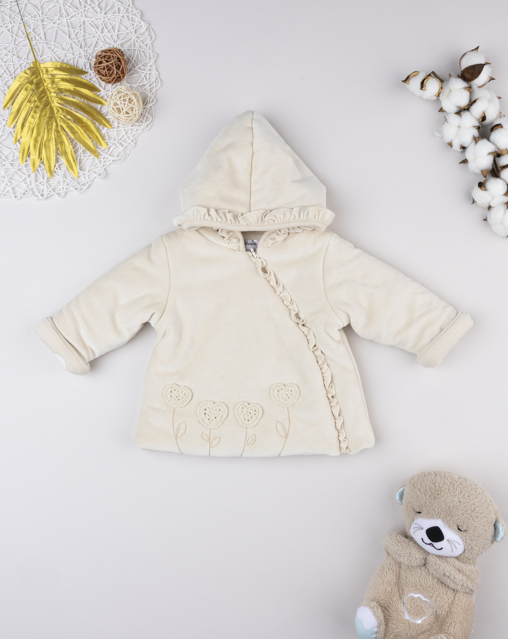 Giubbino bimba beige reversibile