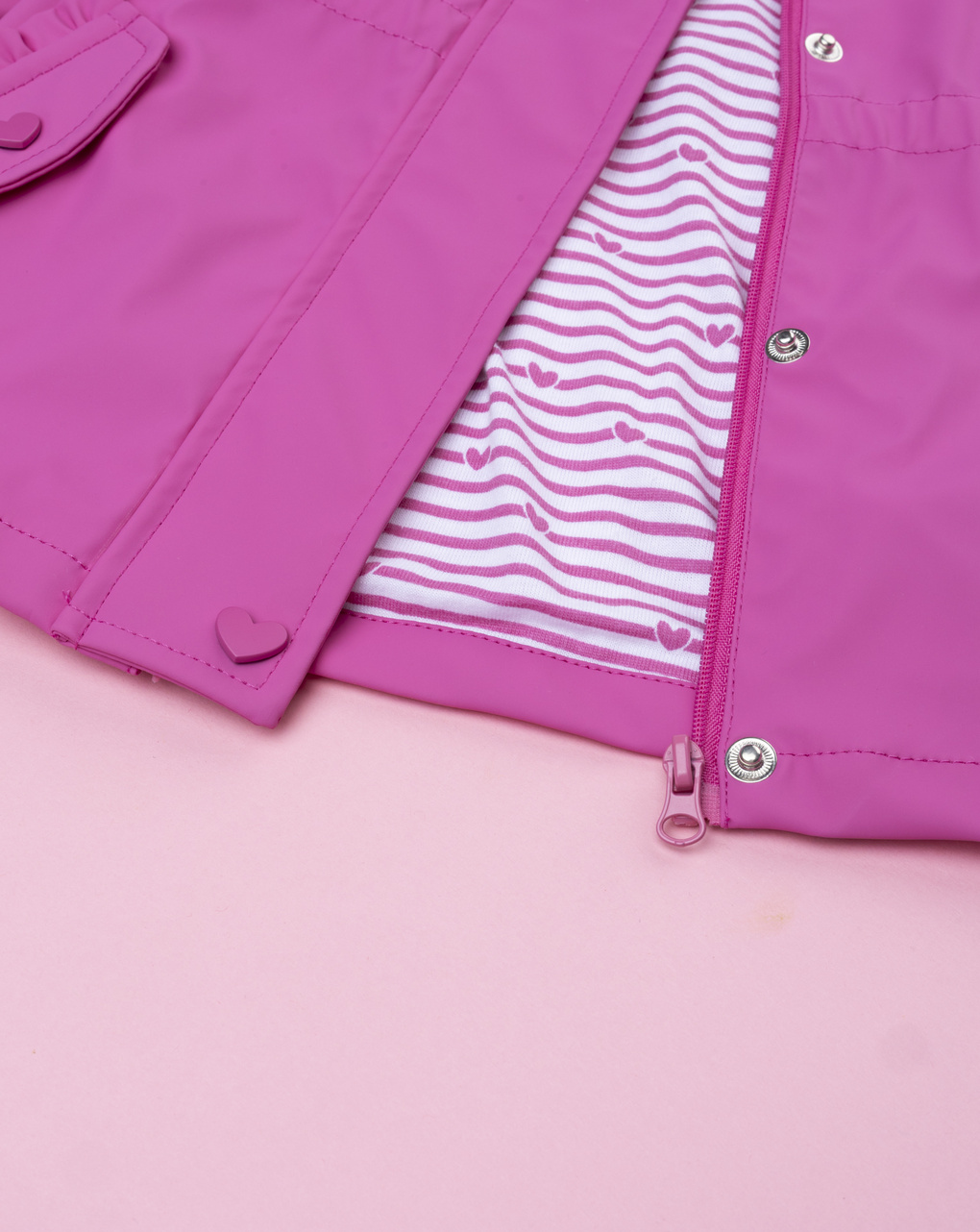 Giacca cerata fucsia bimba