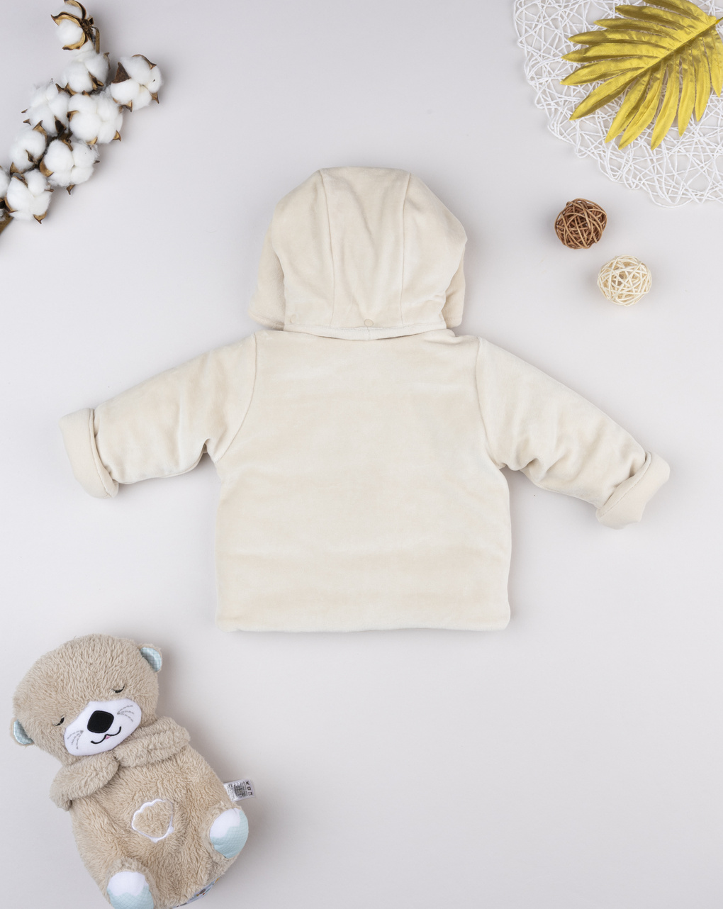 Giubbino beige neonato reversibile