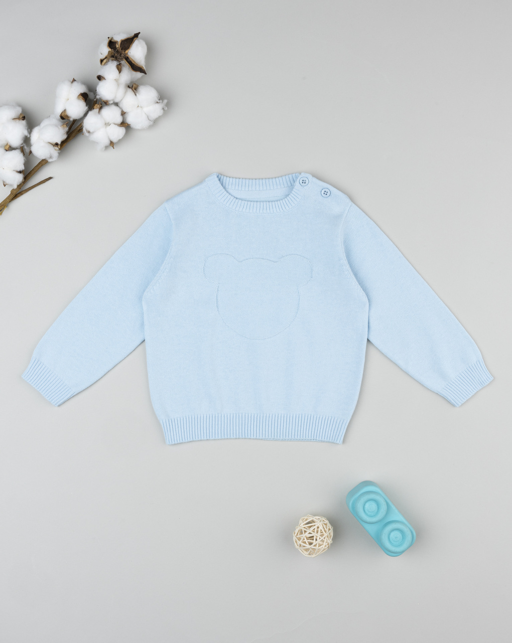 Maglia tricot bimbo azzurro