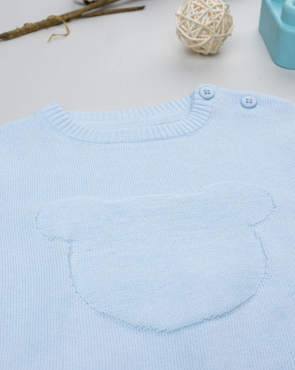 Maglia tricot bimbo azzurro