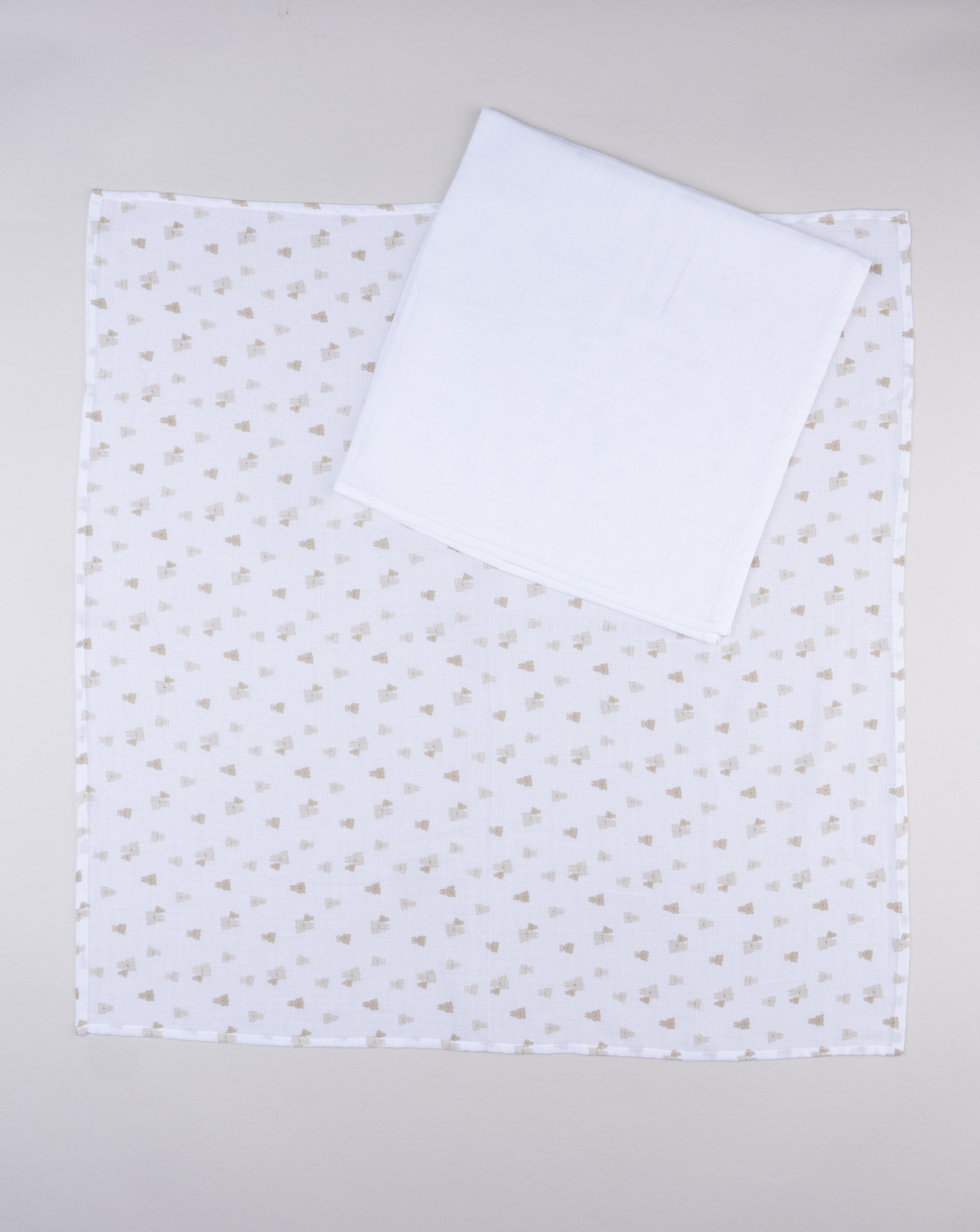 Pack 2 quadrati in mussola neonato - corredino