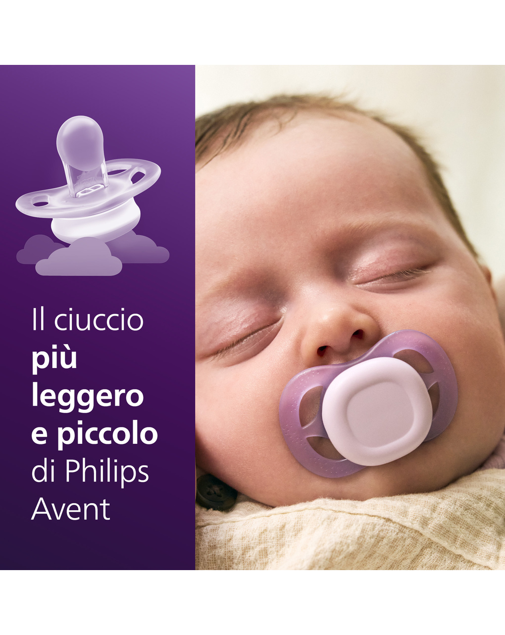 Succhietti ultra start 0-2m day pastello giallo e viola, a base vegetale - set da 2 ciucci - philips avent
