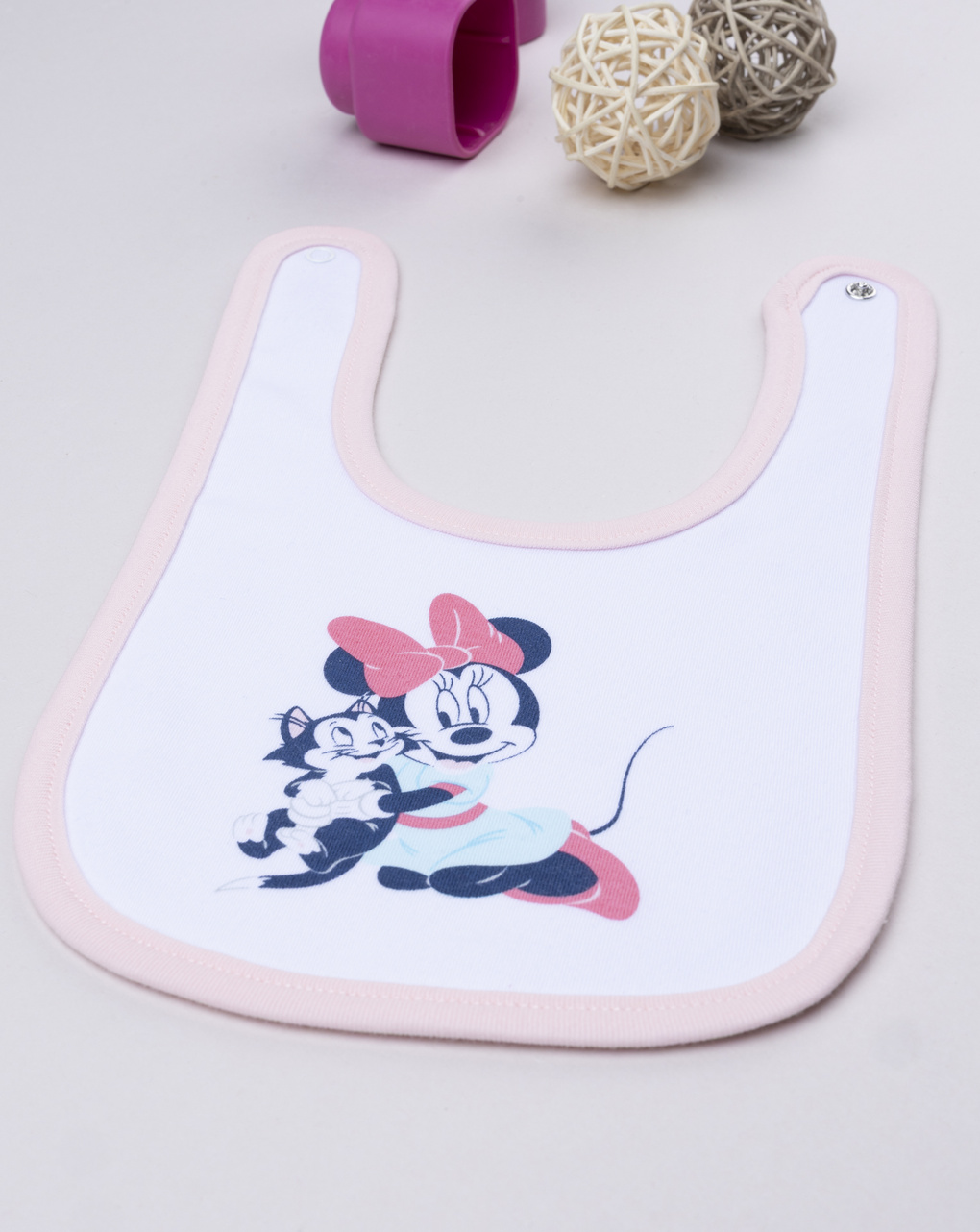 Bavaglino bimba minnie rosa chiaro