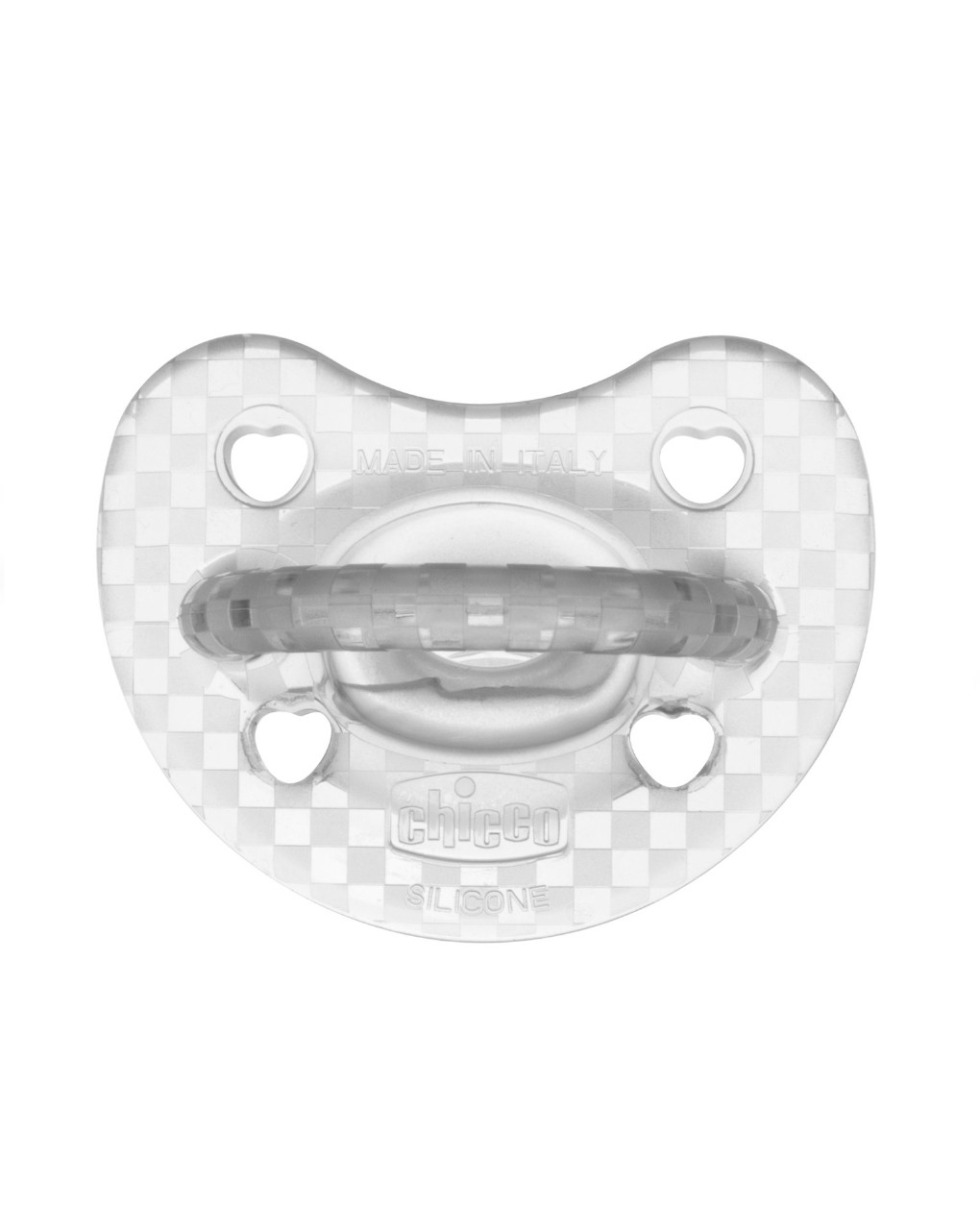 Gommotto silicone luxe 16-36m 2pz azzurro/trasparente - chicco