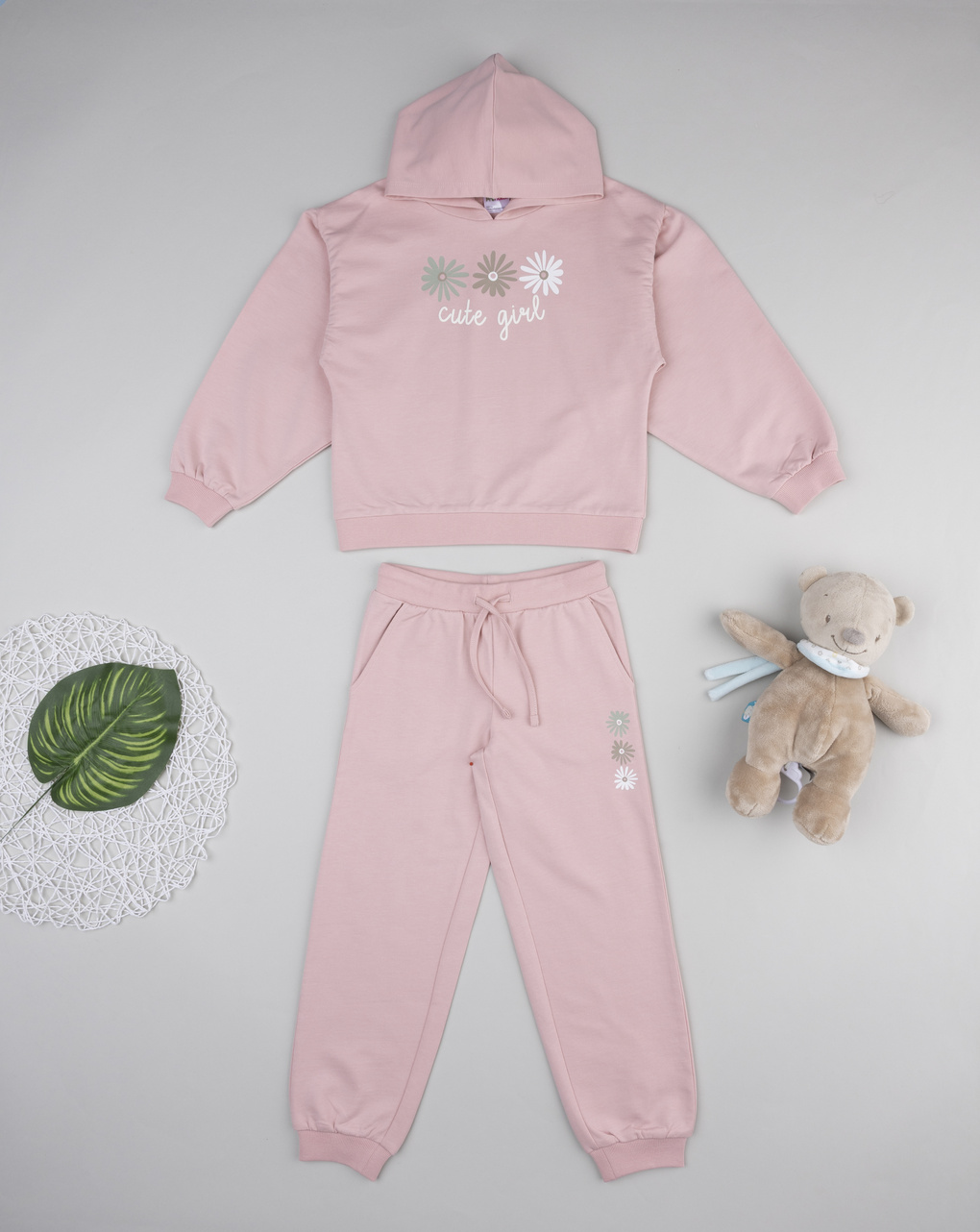 Completo jogging bimba rosa "cute girl"