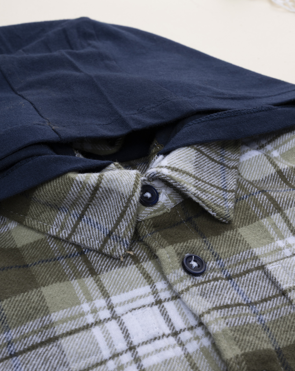 Camicia flanella da bambino con cappuccio