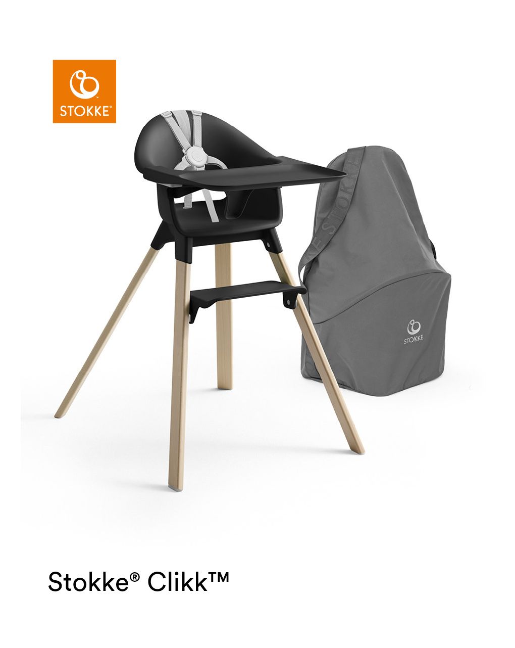 Stokke® clikk™ high chair - black natural