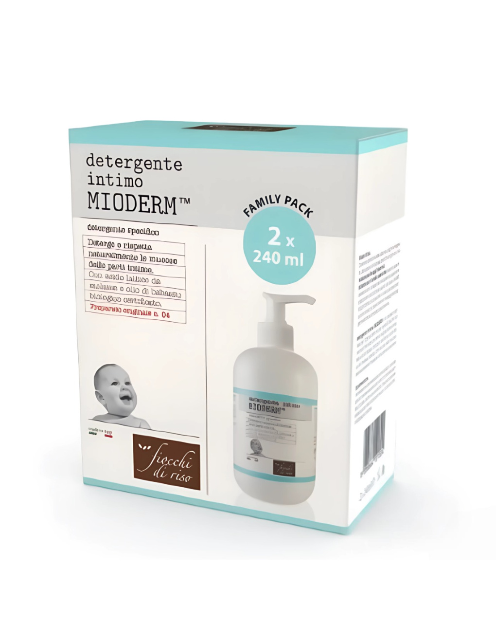 Detergente intimo mioderm 240 ml bipack - fiocchi di riso