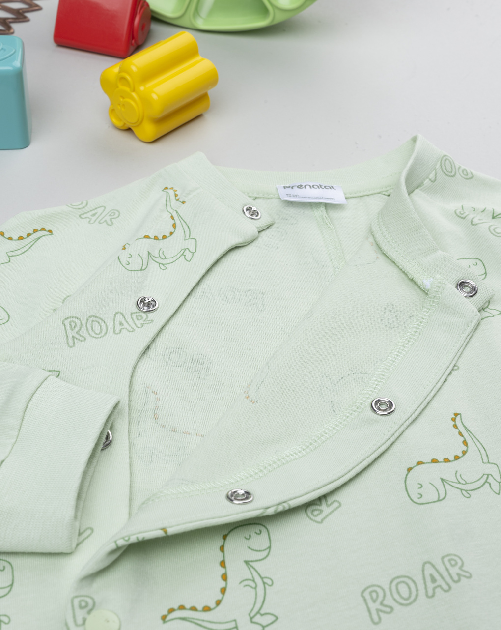 Pigiamone bimbo verde dinosauri