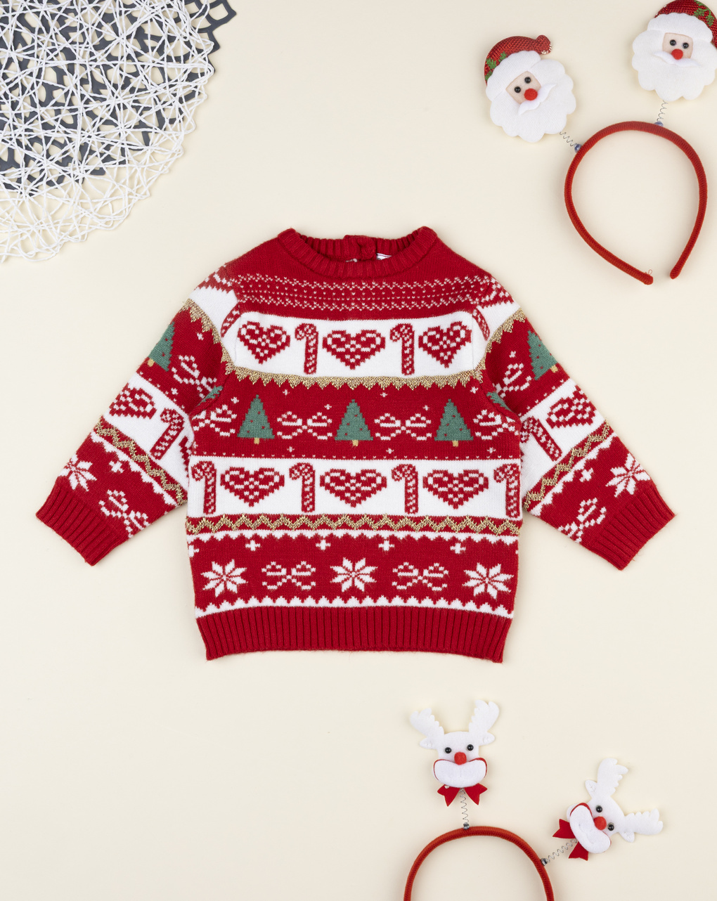 Maglia tricot natale bimba