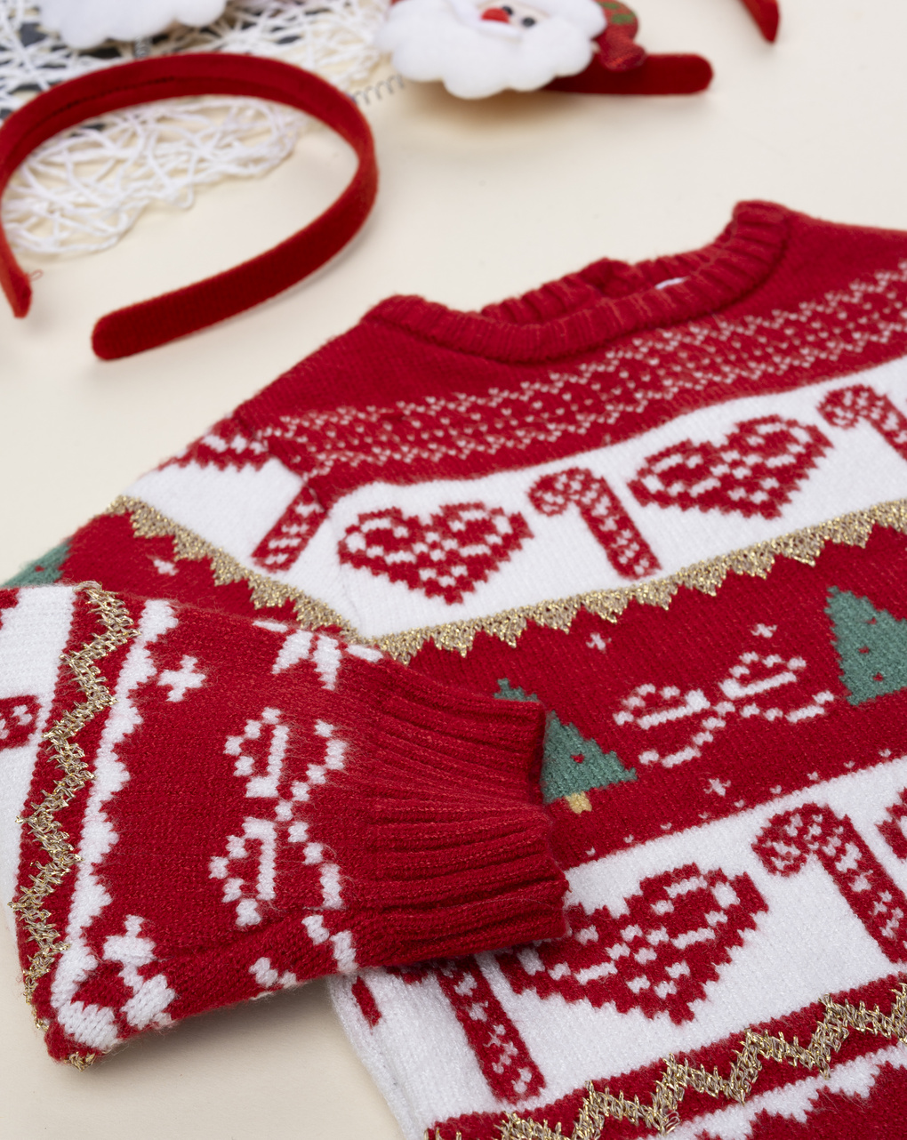 Maglia tricot natale bimba