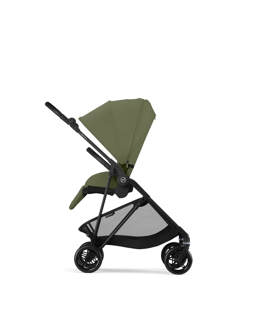 Passeggino melio carbon b/moss green-khaki - cybex