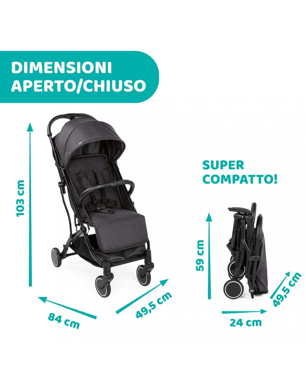 Passeggino trolley me stone - chicco