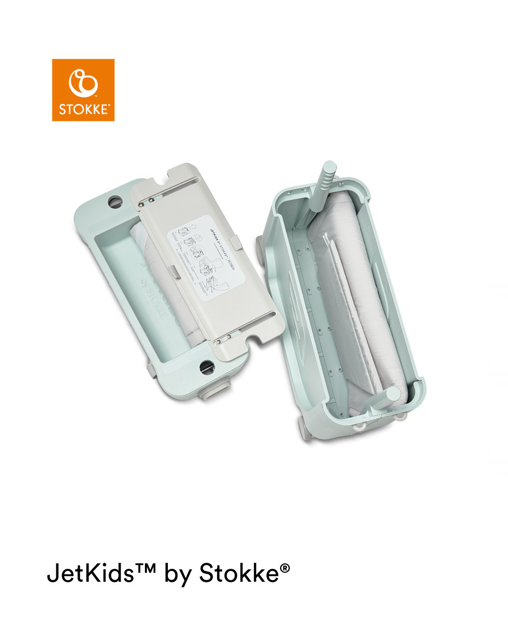 Valigia cavalcabile jetkids bedbox green aurora - stokke®