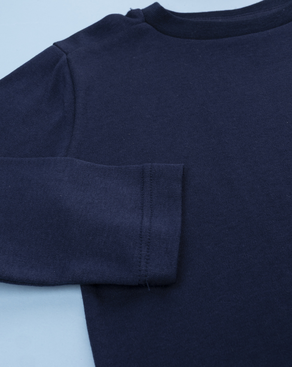 T-shirt blu notte maniche lunghe bambino