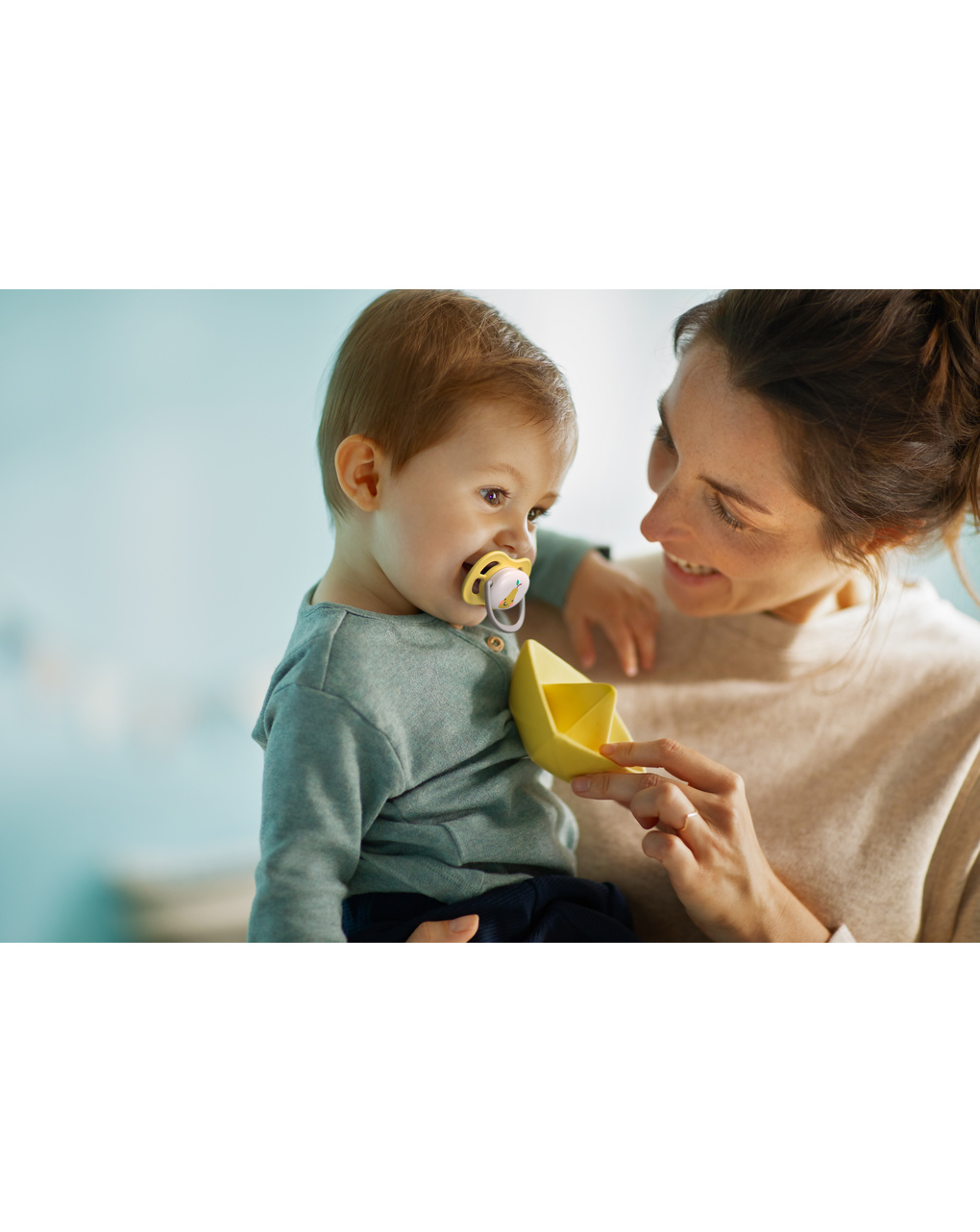 2 ciucci ultra air collection 0-6 mesi decorazione mela/pera - philips avent