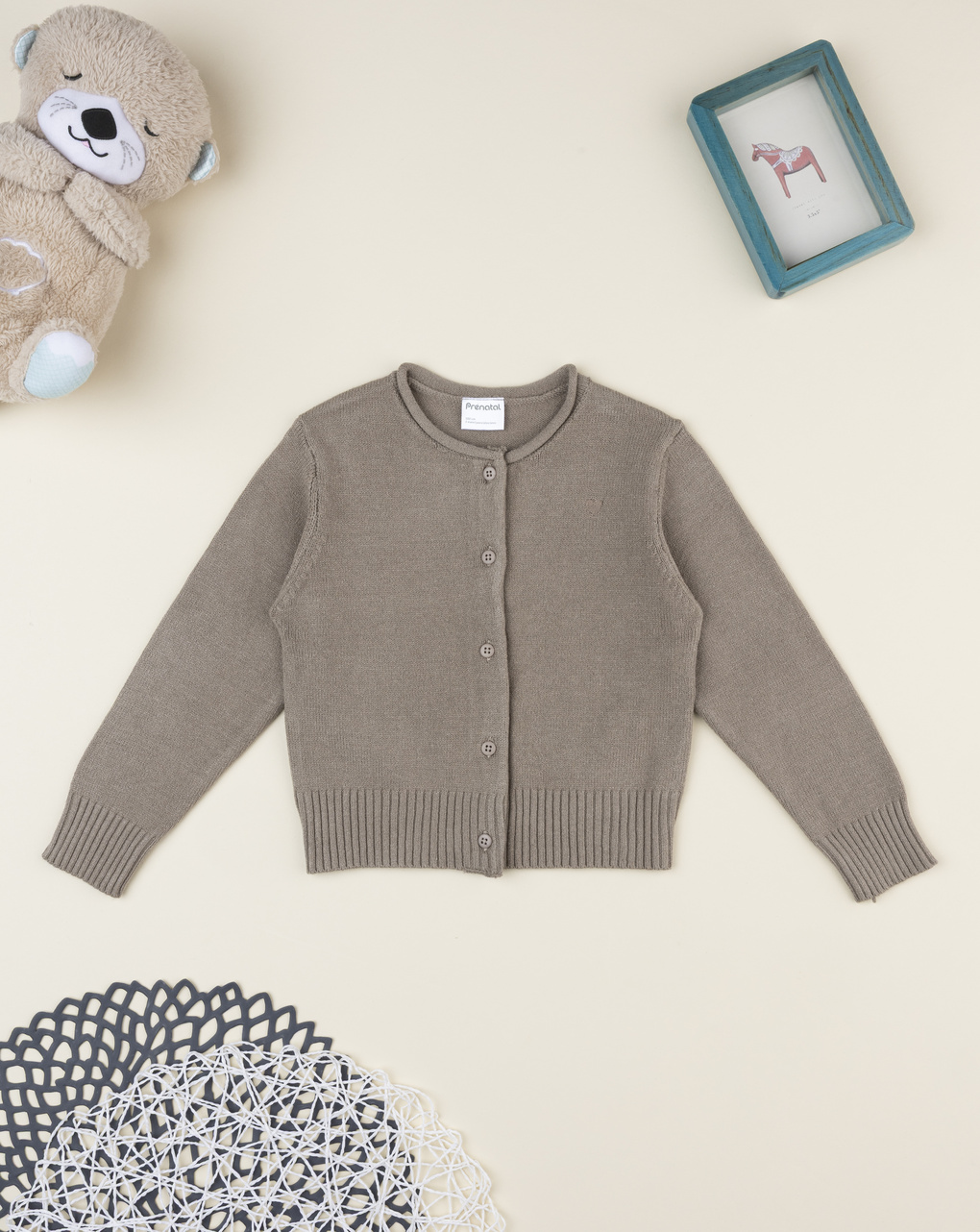 Cardigan marrone tricot bambina