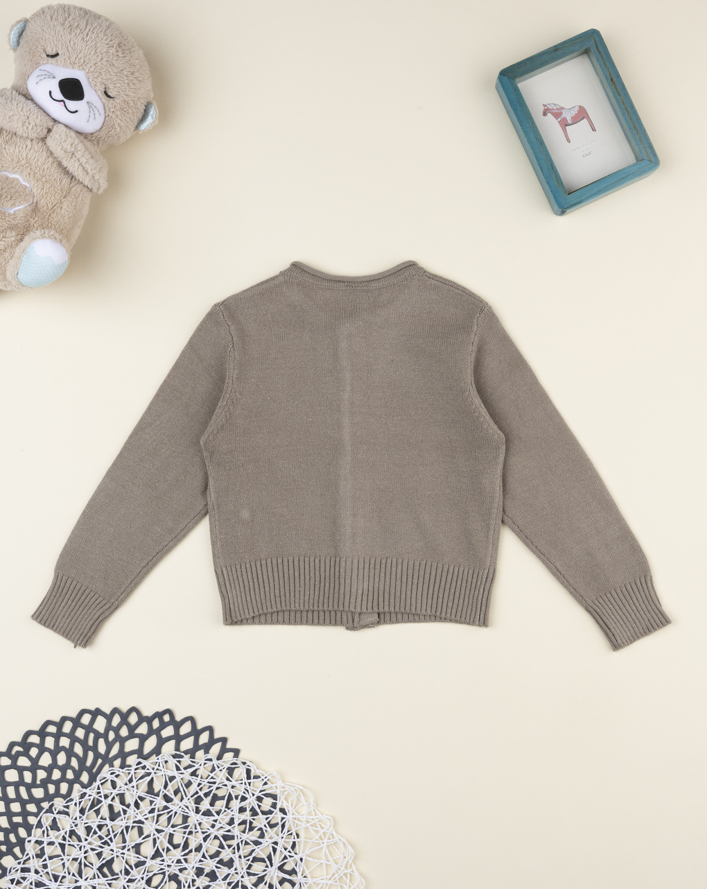 Cardigan marrone tricot bambina