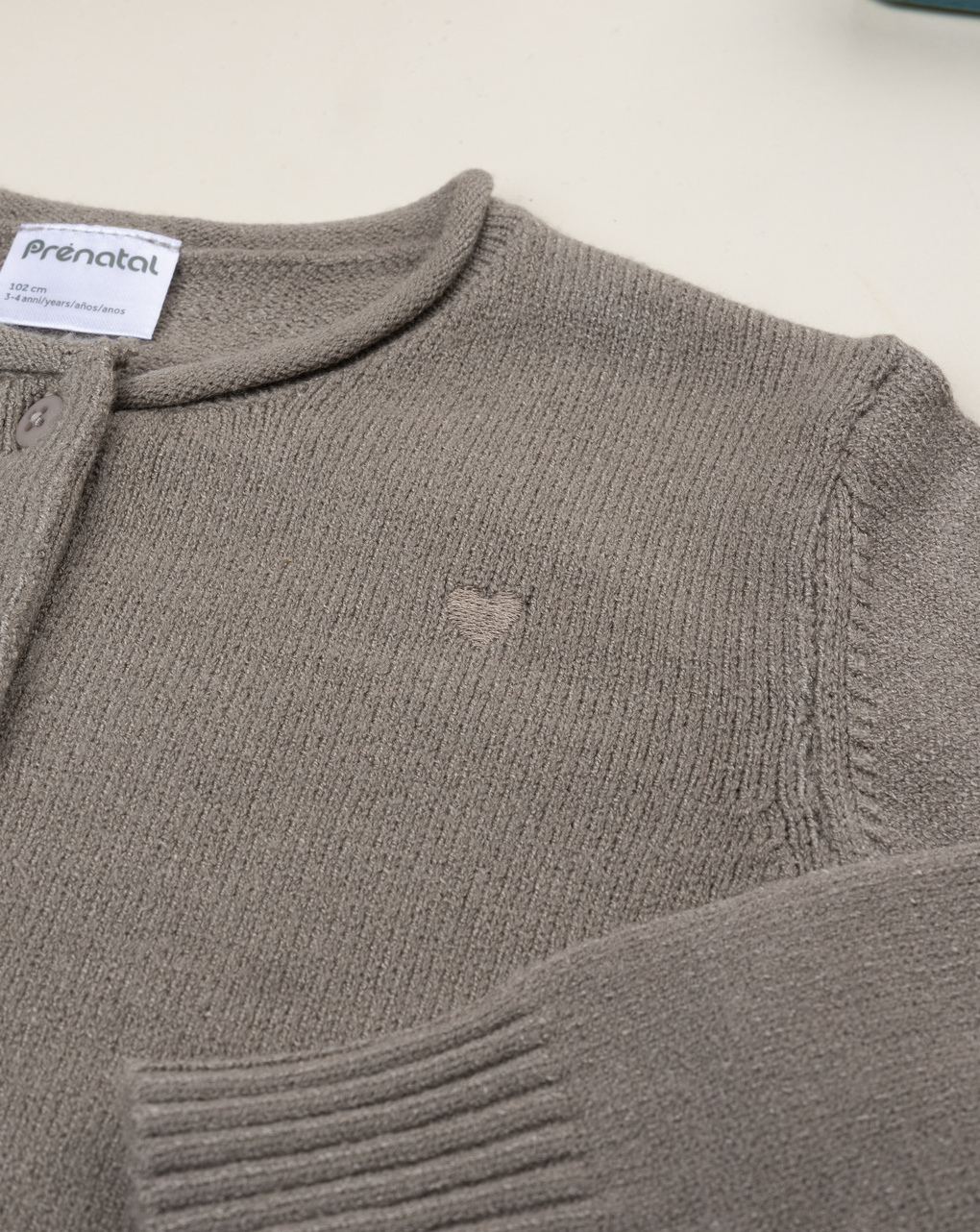 Cardigan marrone tricot bambina