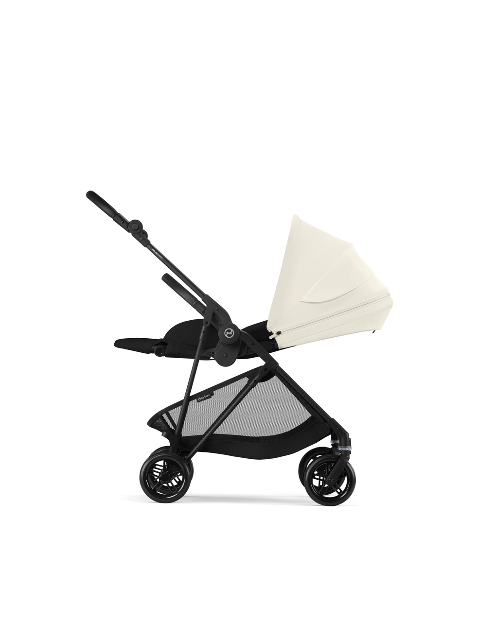 Passeggino melio carbon b/canvas white-light beige - cybex