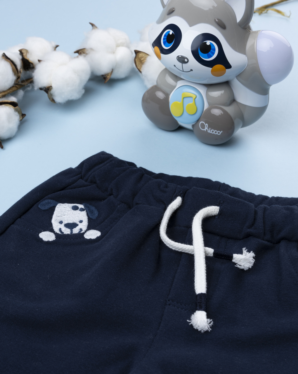 Jogging bimbo grigio e blu