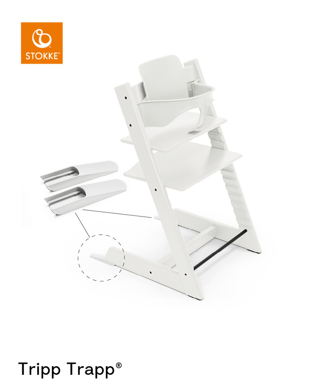 Tripp trapp® baby set² white - stokke