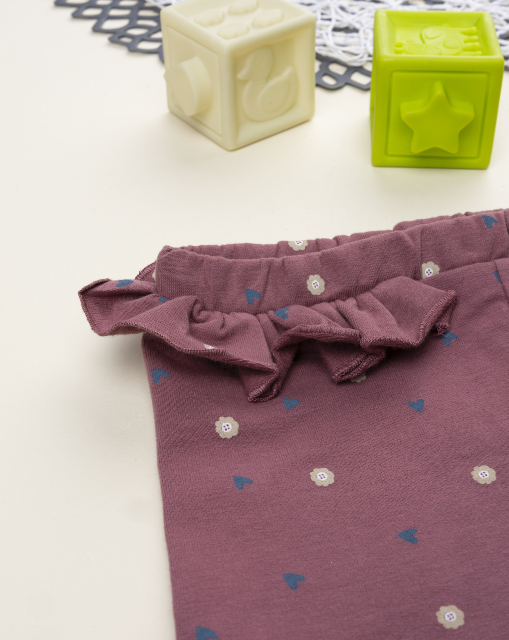 Legging bambina rosa antico con frill