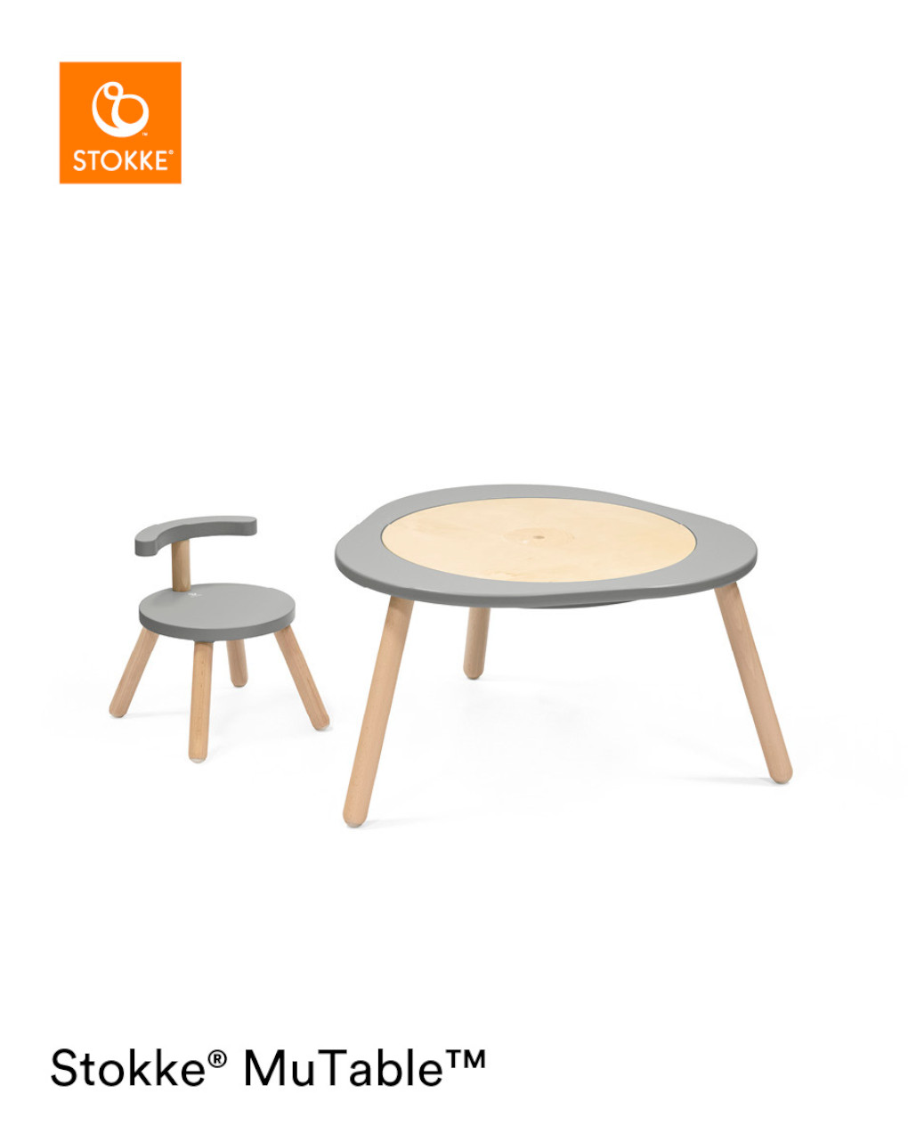 Tavolo da gioco mutable™ v2 storm grey - stokke®