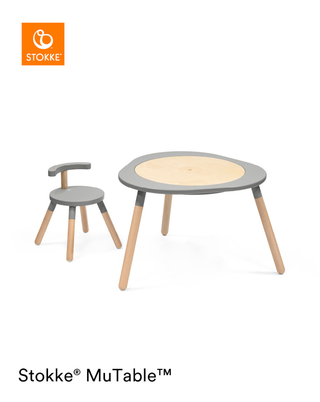 Tavolo da gioco mutable™ v2 storm grey - stokke®