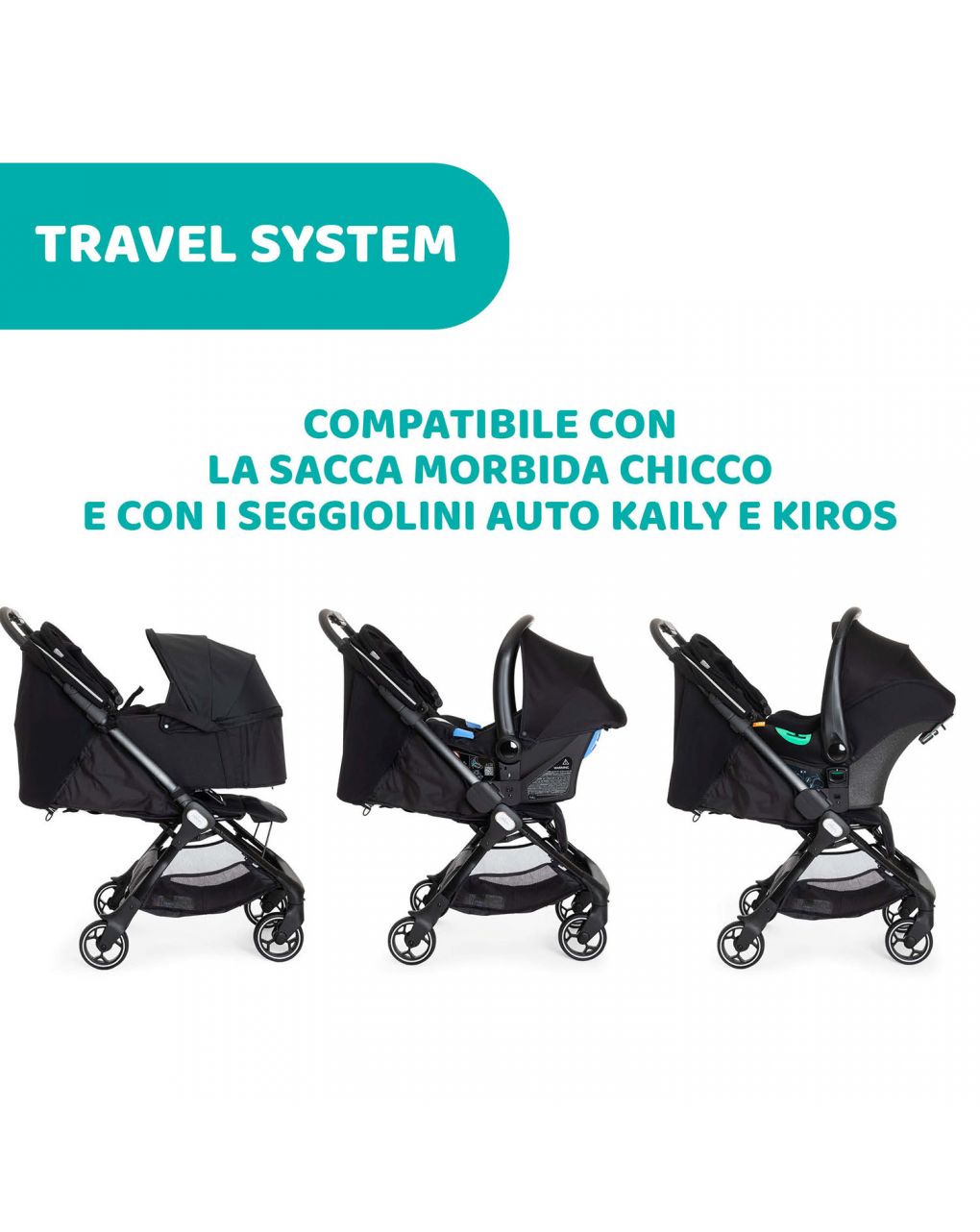Passeggino chicco we black - chicco