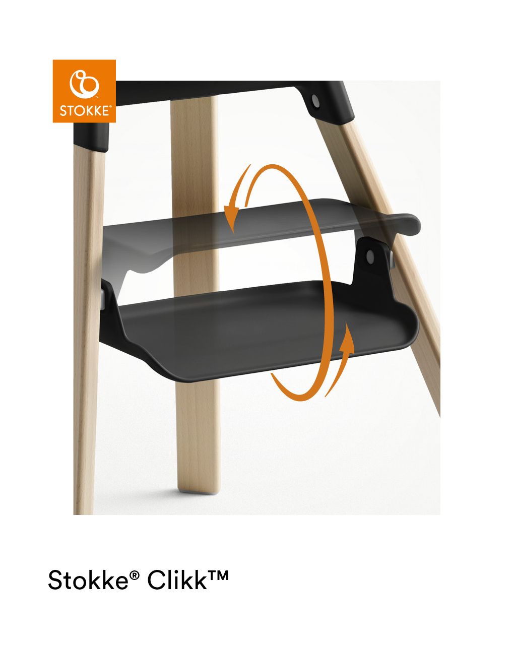 Stokke® clikk™ high chair - black natural