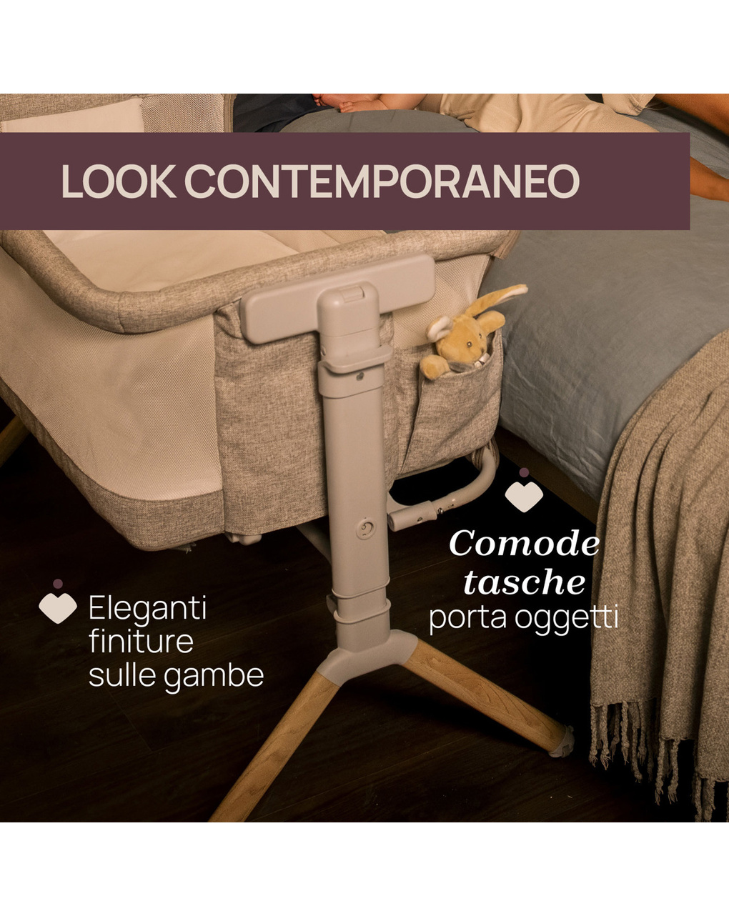 Culla next2me armonia motherpearl - chicco