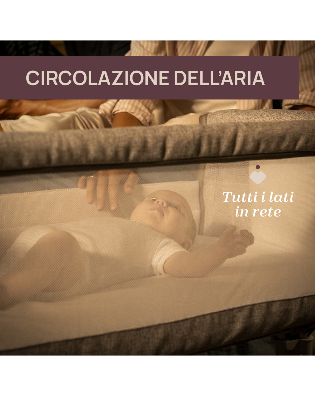 Culla next2me armonia motherpearl - chicco