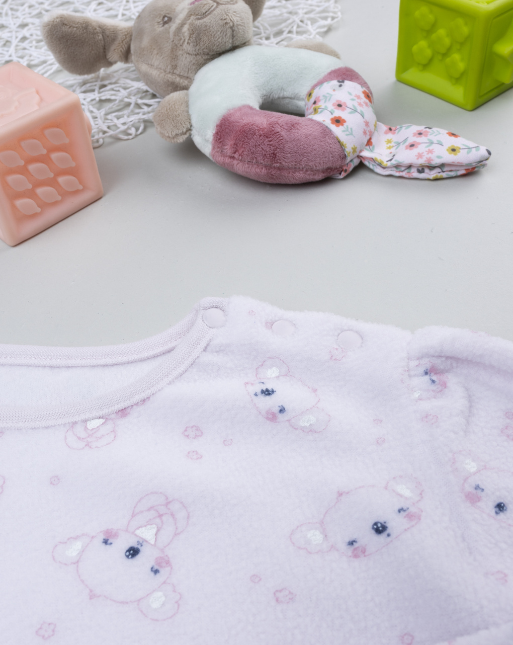 Pigiama bimba bianco/rosa koala