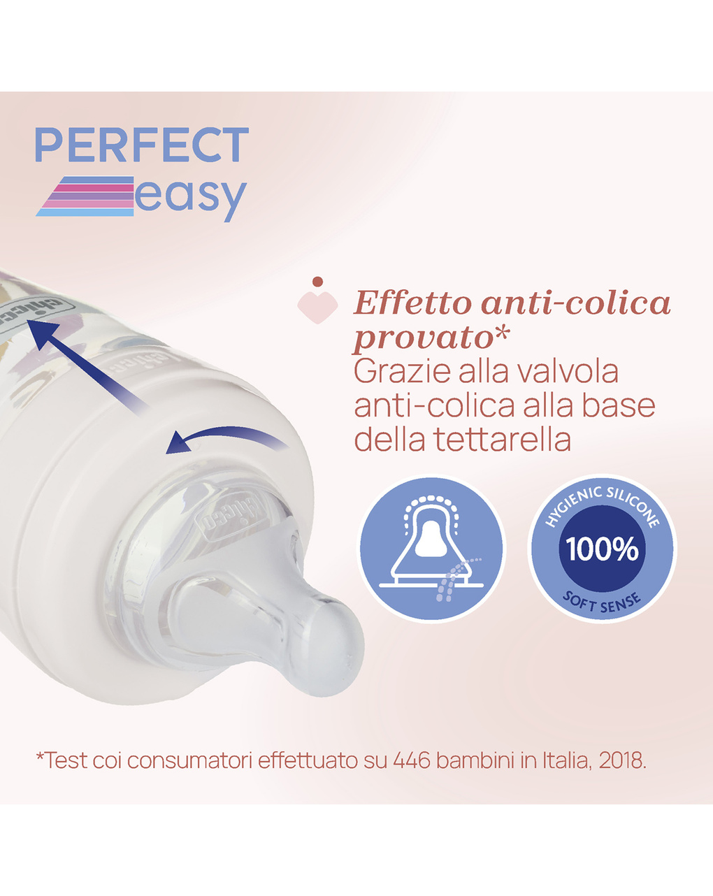 Biberon perfect easy 150ml in plastica verde - chicco