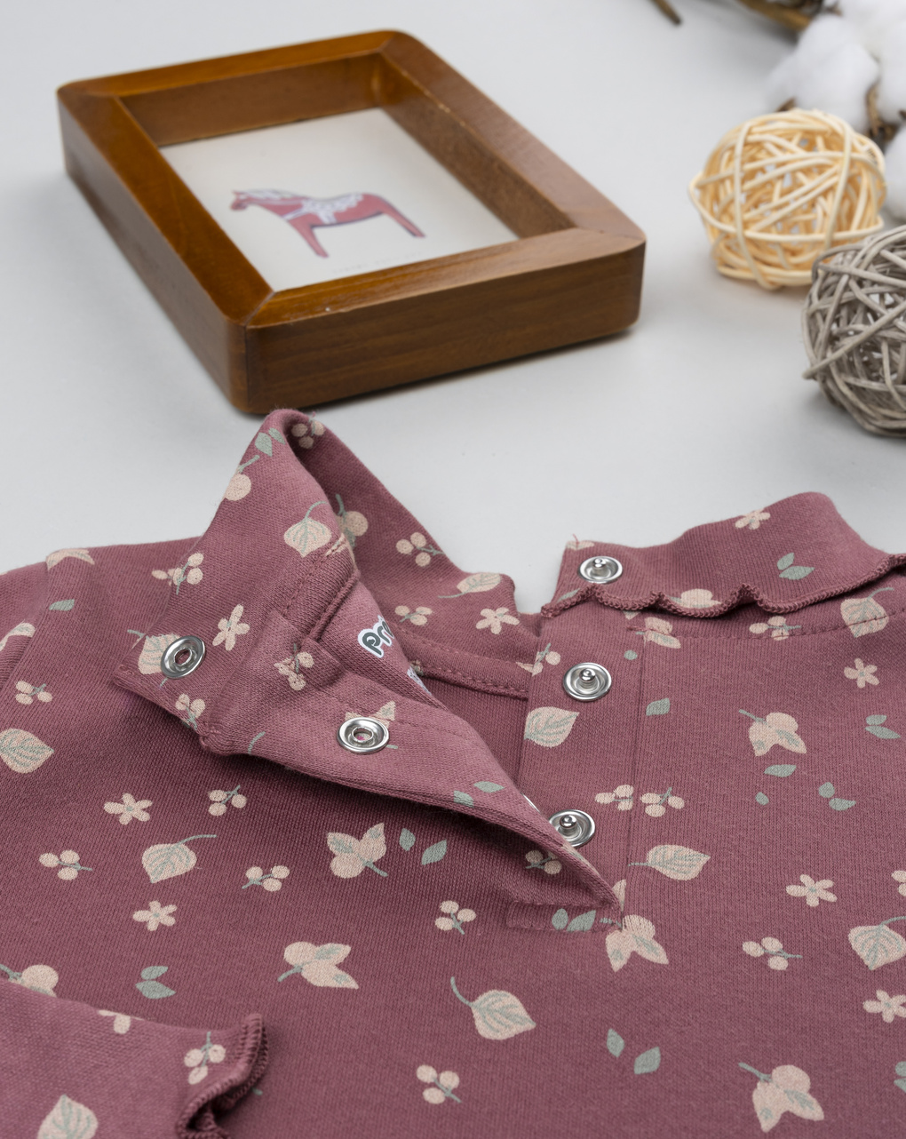 T-shirt rosa antico bimba allover