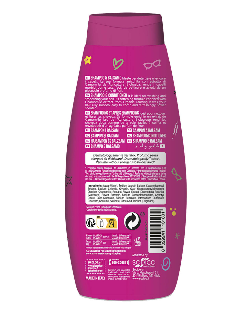 Shampoo&balsamo barbie 300 ml - naturaverde