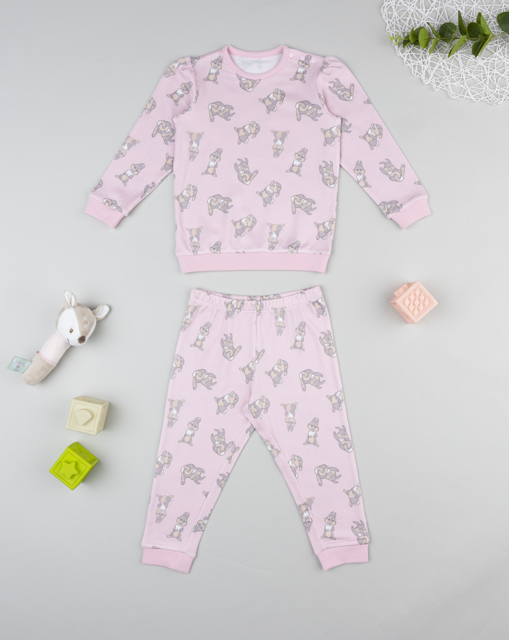 Pigiama fepato bimba rosa tippete