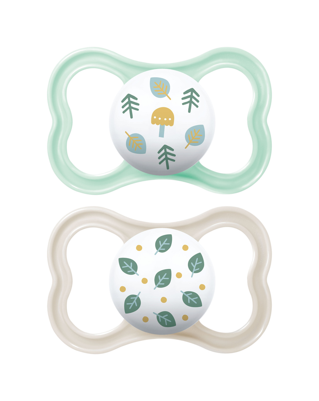 Succhietti air 6+ silicone bio-circolare conf. doppia verde/grigio - mam