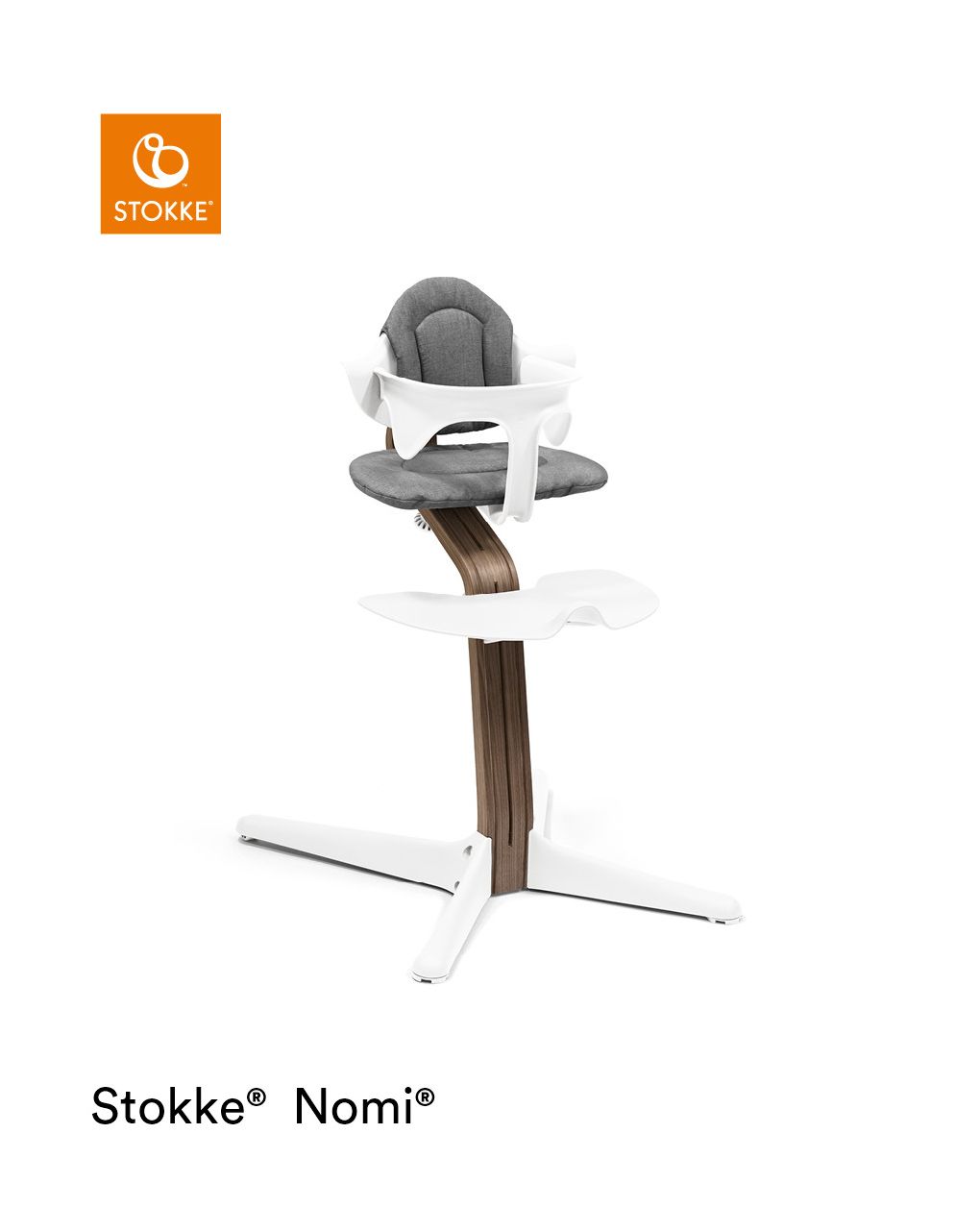 Sedia nomi® walnut white - stokke®