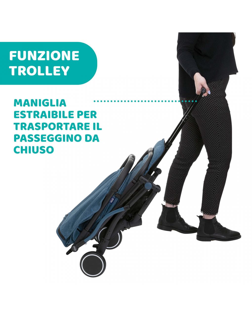 Passeggino trolley me calypso blue - chicco