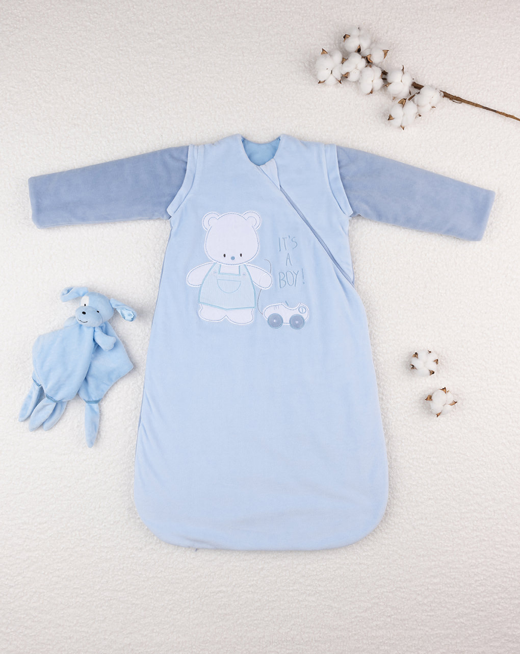 Sacco nanna neonato maniche removibili - tog 3,5