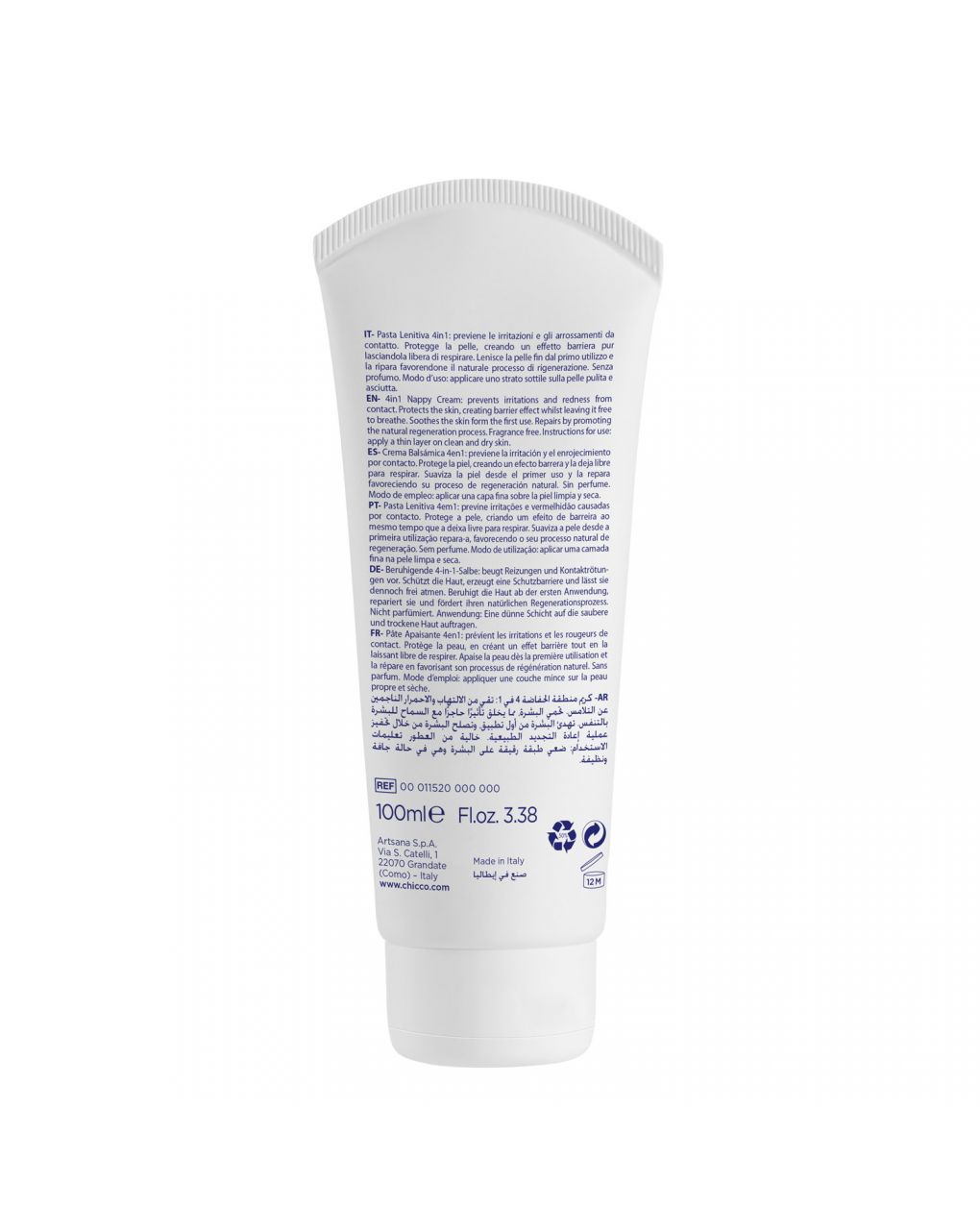 Pasta lenitiva 4in1 natural sensation 100ml - chicco