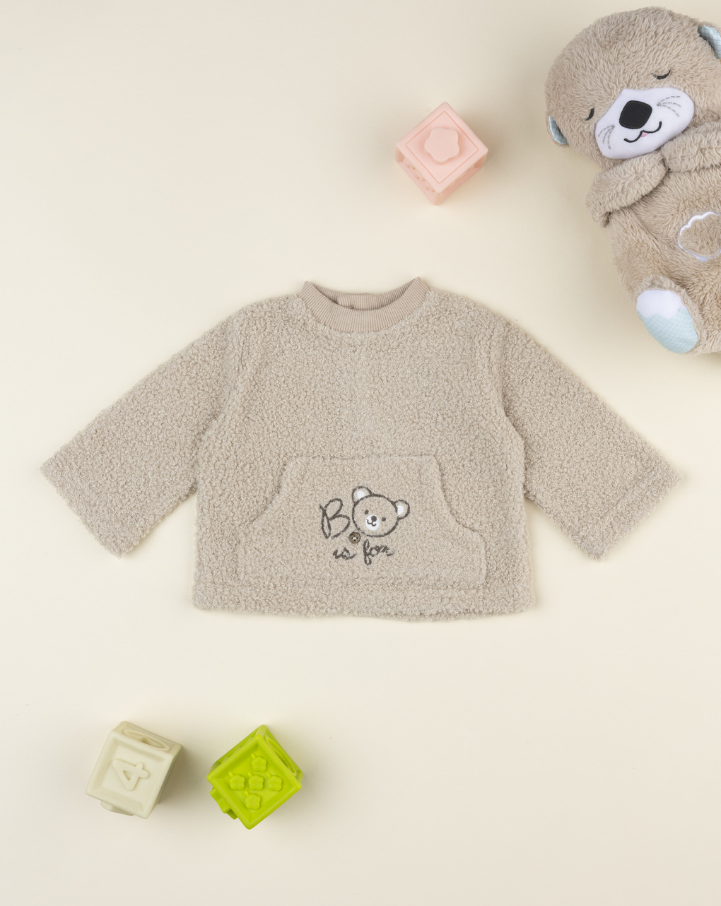 Maglia neonato effetto peluches