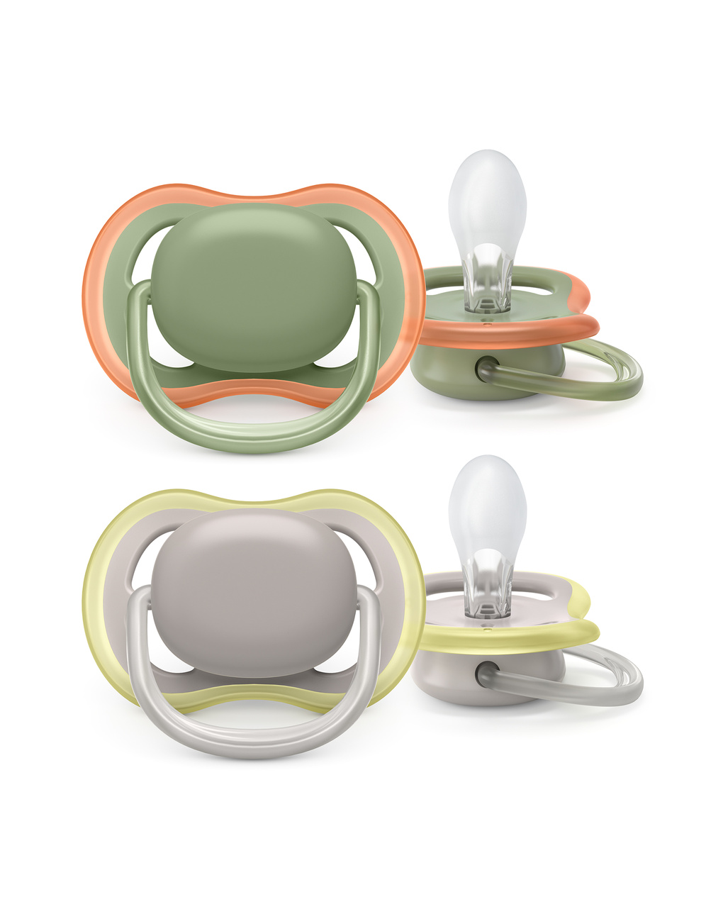 2 ciucci ultra air 6-18 mesi colore verde/grigio - philips avent
