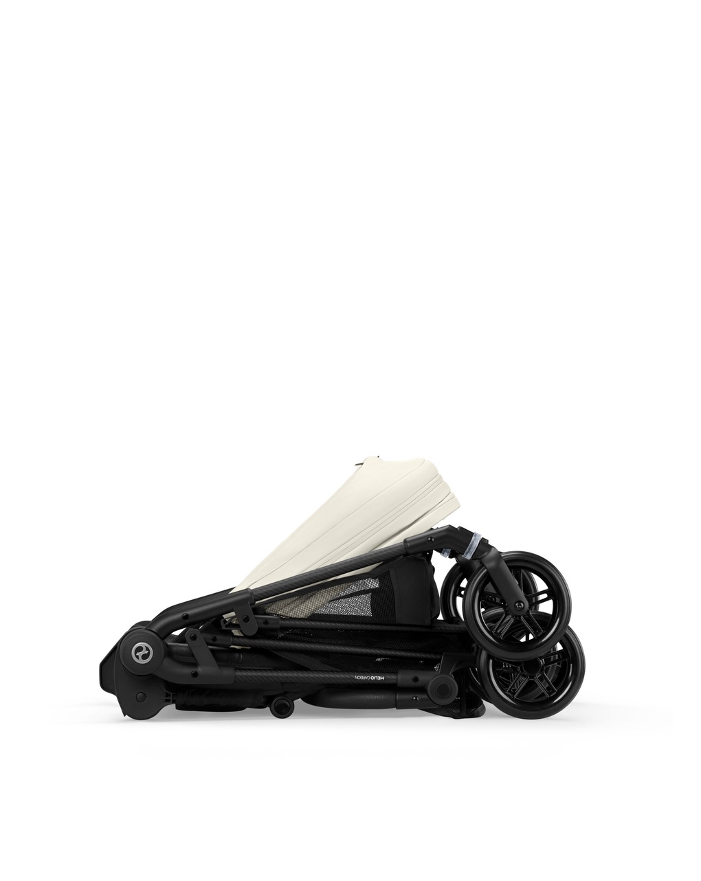 Passeggino melio carbon b/canvas white-light beige - cybex