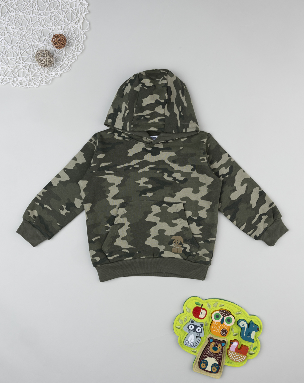 Felpa camouflage bambino