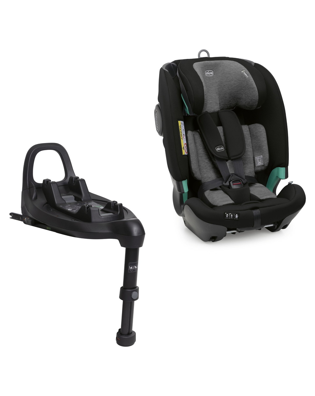 Seggiolino fulseat 360 black satin 61-150cm - chicco