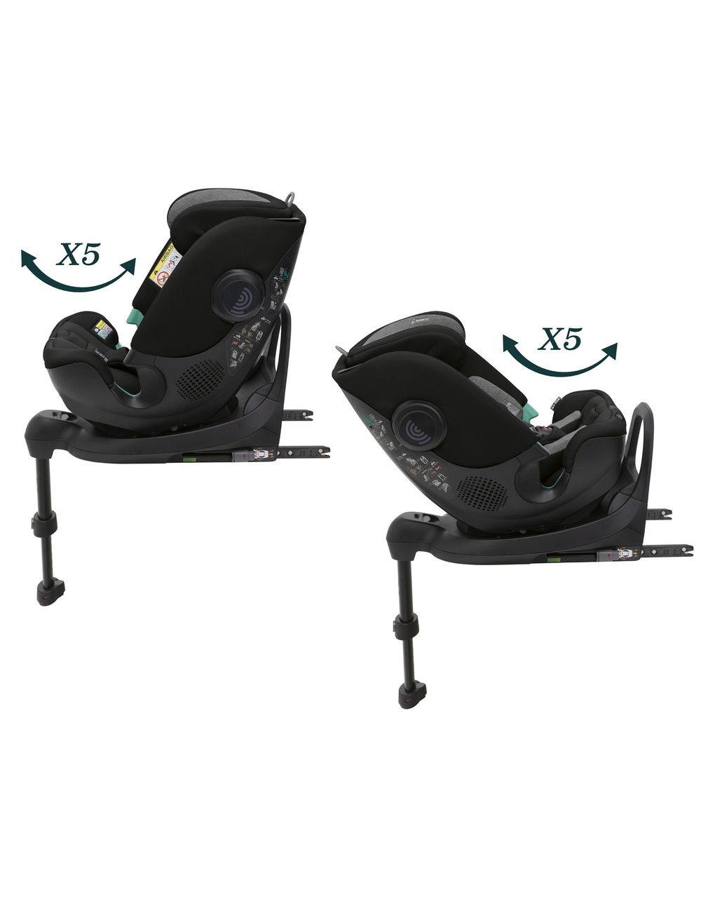 Seggiolino fulseat 360 black satin 61-150cm - chicco